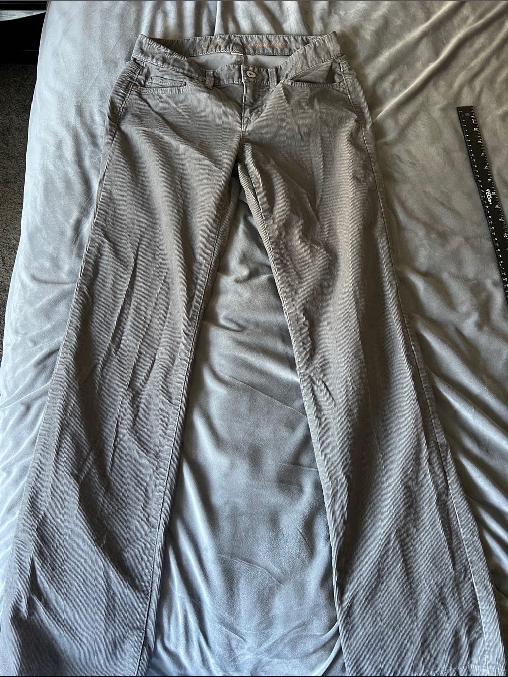 LOFT Women's Charcoal Gray Boot-Cut Flare Pants